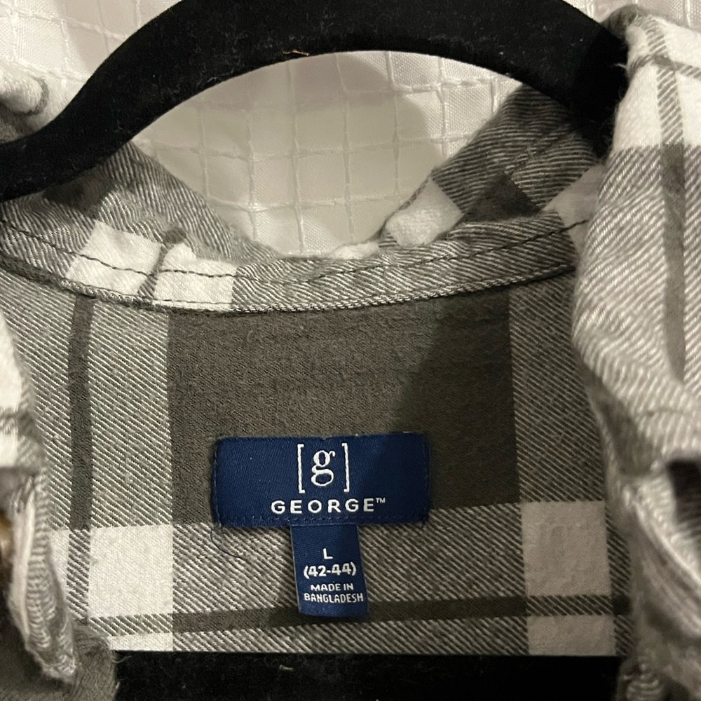 George Charcoal and Light Gray Checkered Shirt
